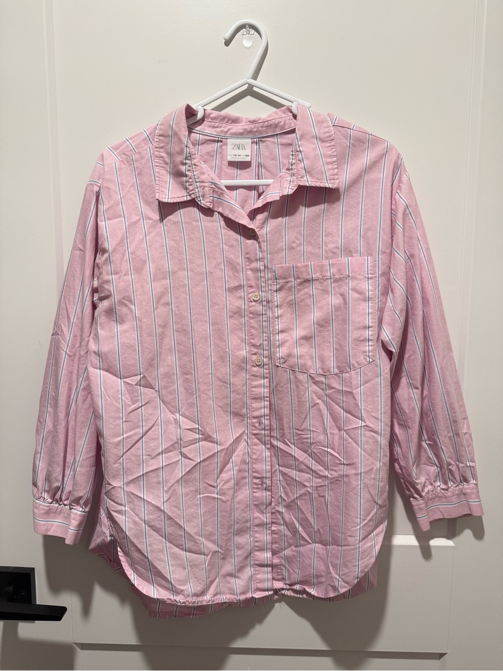 Pink Striped Button-Up Zara Shirt
